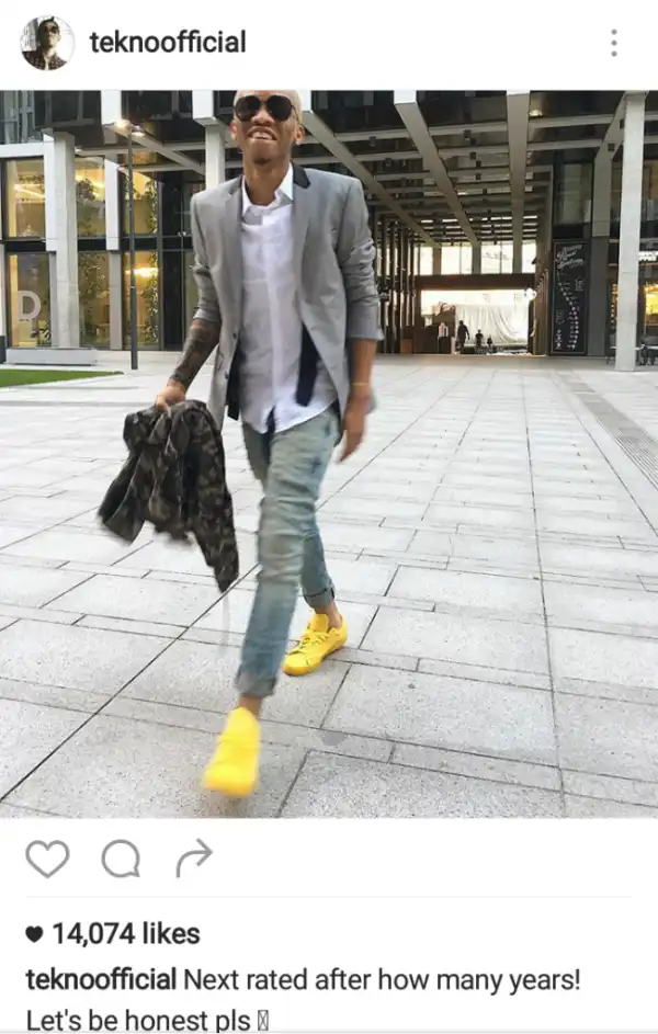 Tekno Calls Out ‘THE HEADIES’, Complains About His ‘Next Rated’ Nomination – FANS REACT